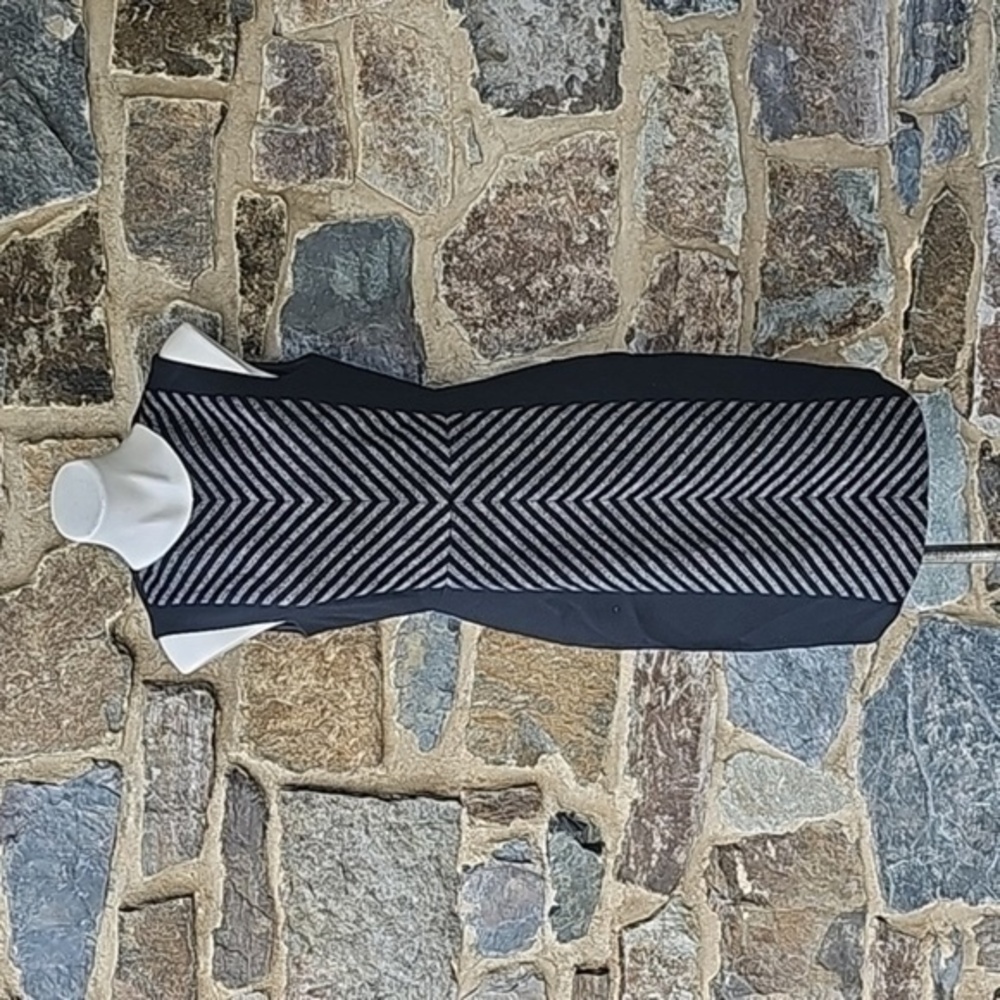 J.Crew Dress Women's Sz. 8 Striped Wool Sheath Sleeveless Work Dress